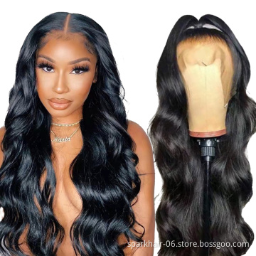 Full Hd 360 Lace Frontal Wig Cheap Brazilian Virgin Body Wave Human Hair Extension Transparent Lace Front Wig For Black Women